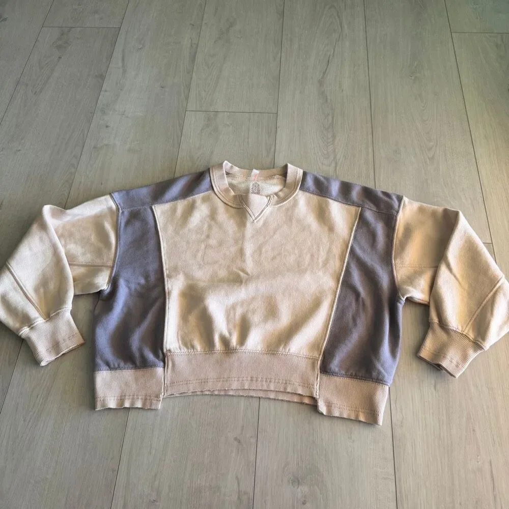 Free People Women's Intercept Colorblock Pullover size xs